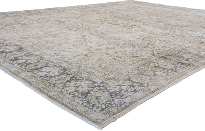 10 x 13 Taupe Vintage Persian Mahal Rug 61402