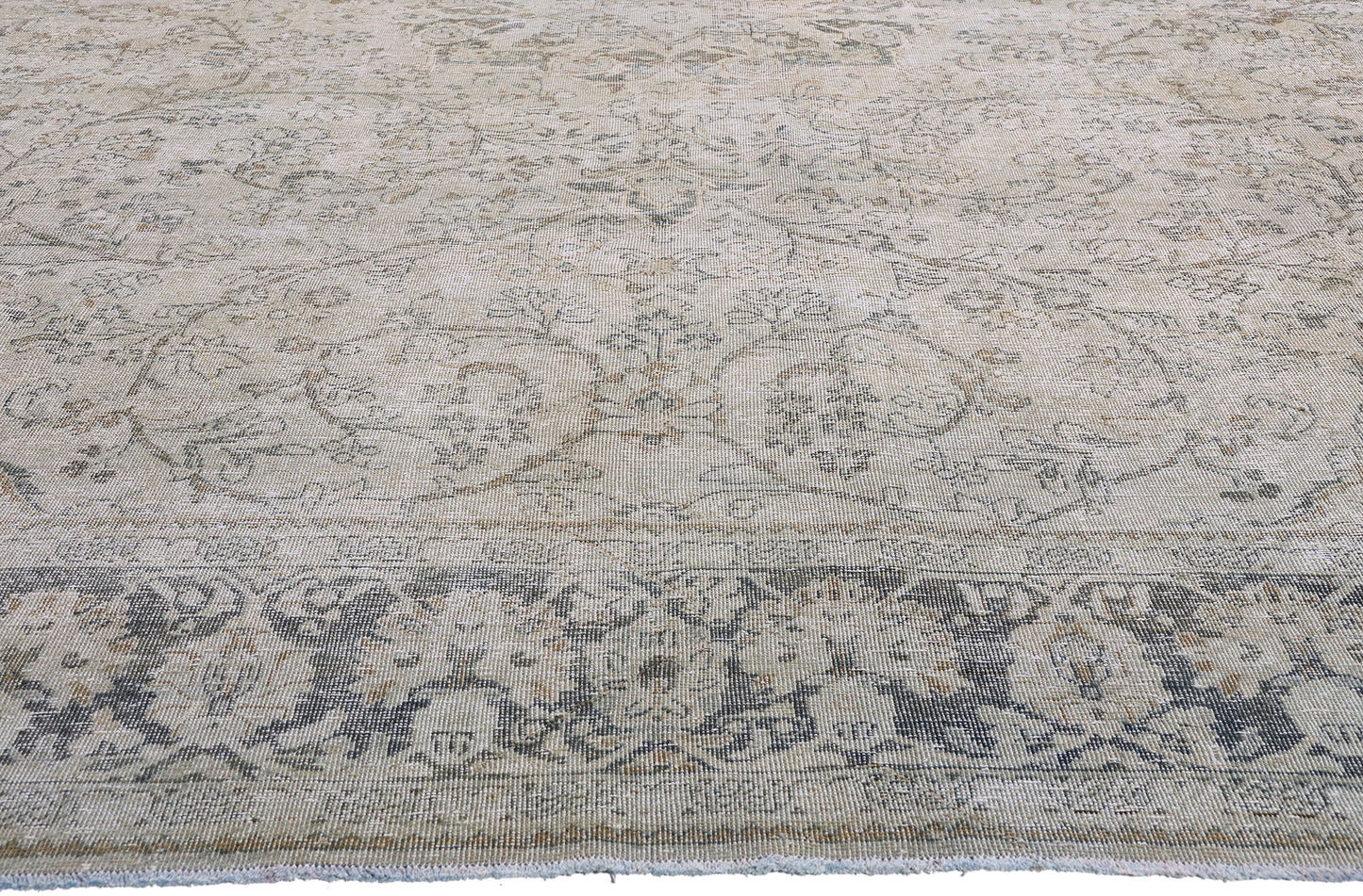 10 x 13 Taupe Vintage Persian Mahal Rug 61402