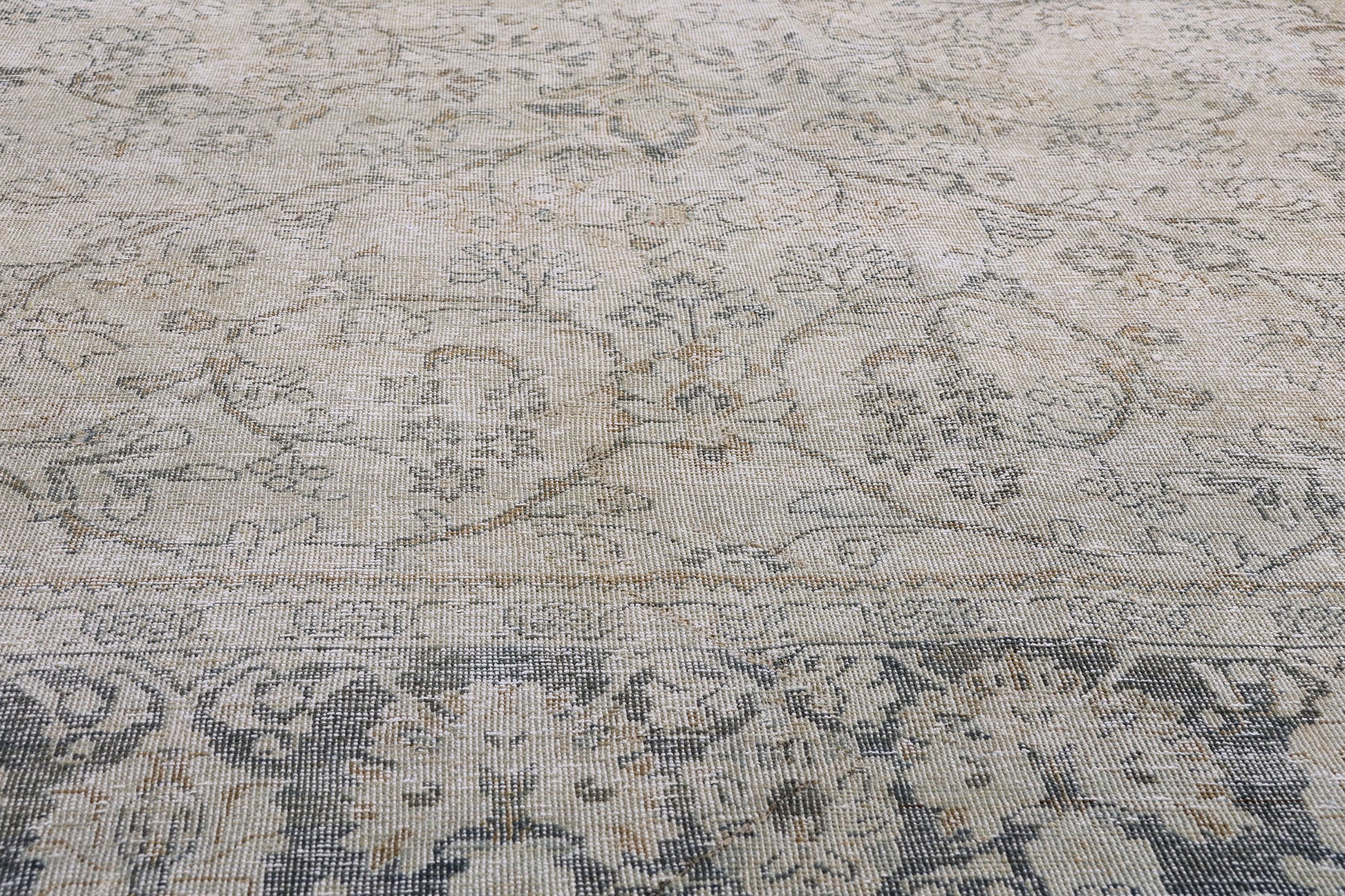 10 x 13 Taupe Vintage Persian Mahal Rug 61402