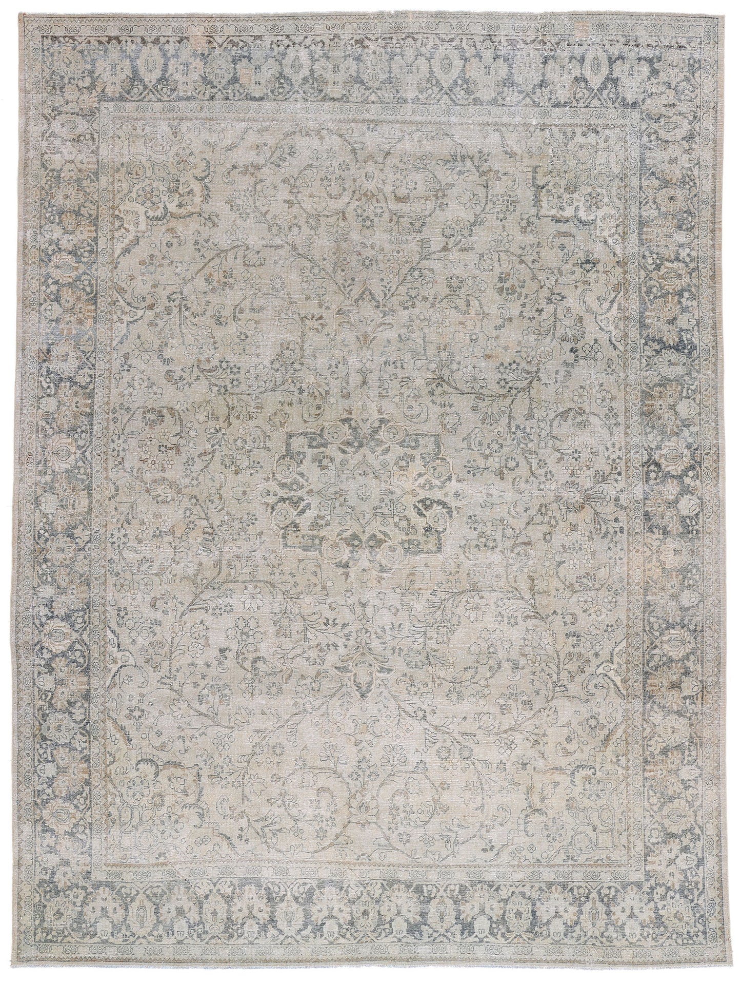 10 x 13 Taupe Vintage Persian Mahal Rug 61402