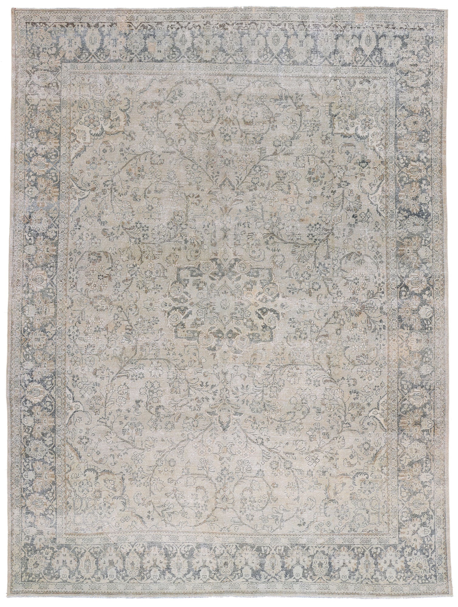 10 x 13 Taupe Vintage Persian Mahal Rug 61402