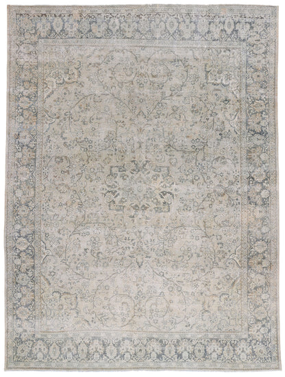 10 x 13 Taupe Vintage Persian Mahal Rug 61402