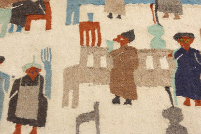 3 x 5 Vintage Egyptian Kilim Tapestry Rug 79102