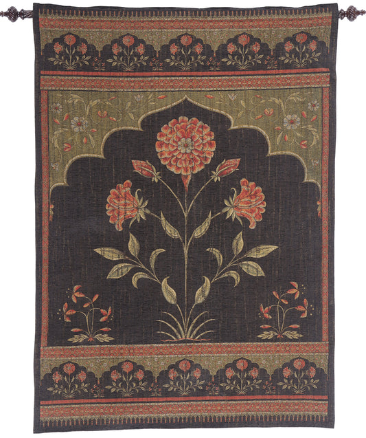 4 x 6 Vintage European Lotus Tapestry 79074