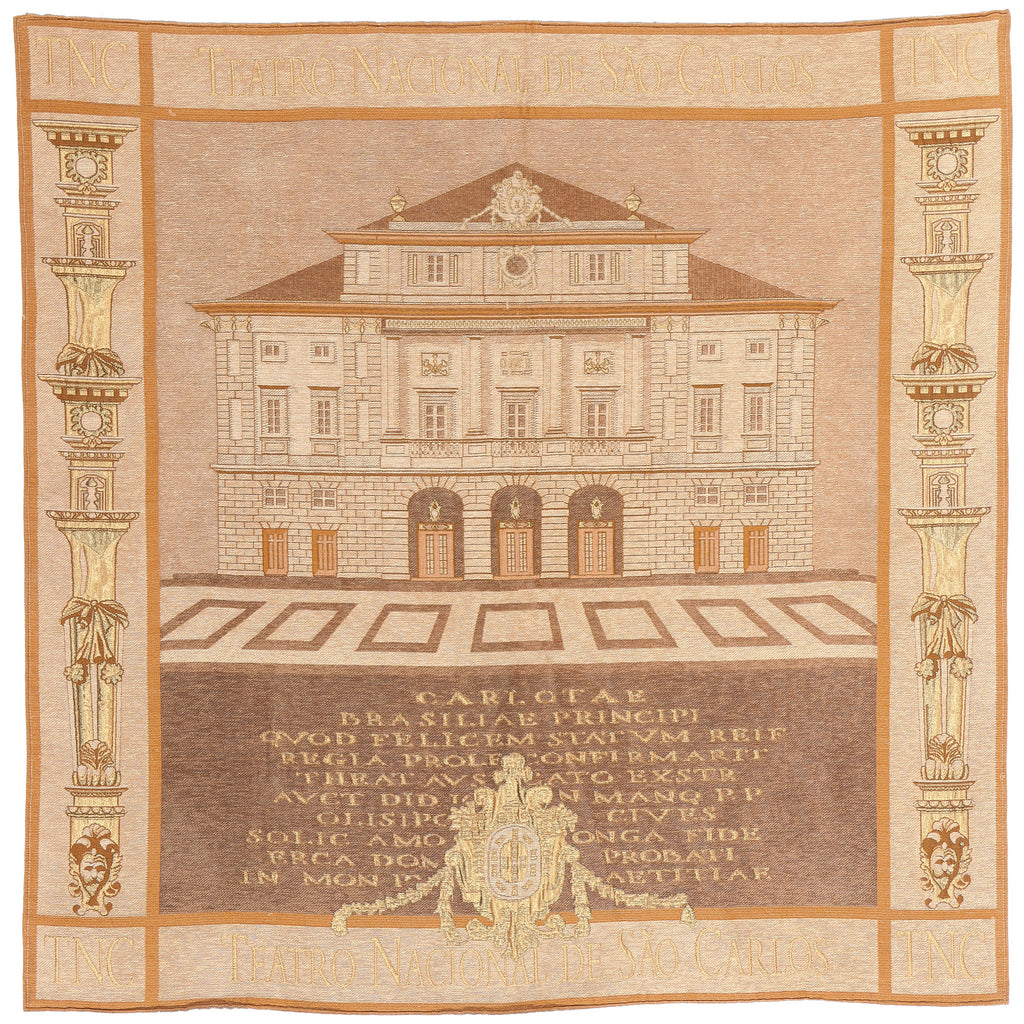 5 x 5 Vintage Teatro Nacional de Sao Carlos Tapestry 79075