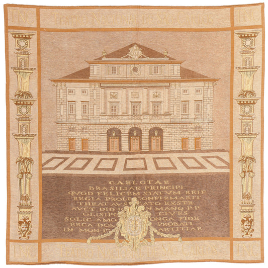 5 x 5 Vintage Teatro Nacional de Sao Carlos Tapestry 79075