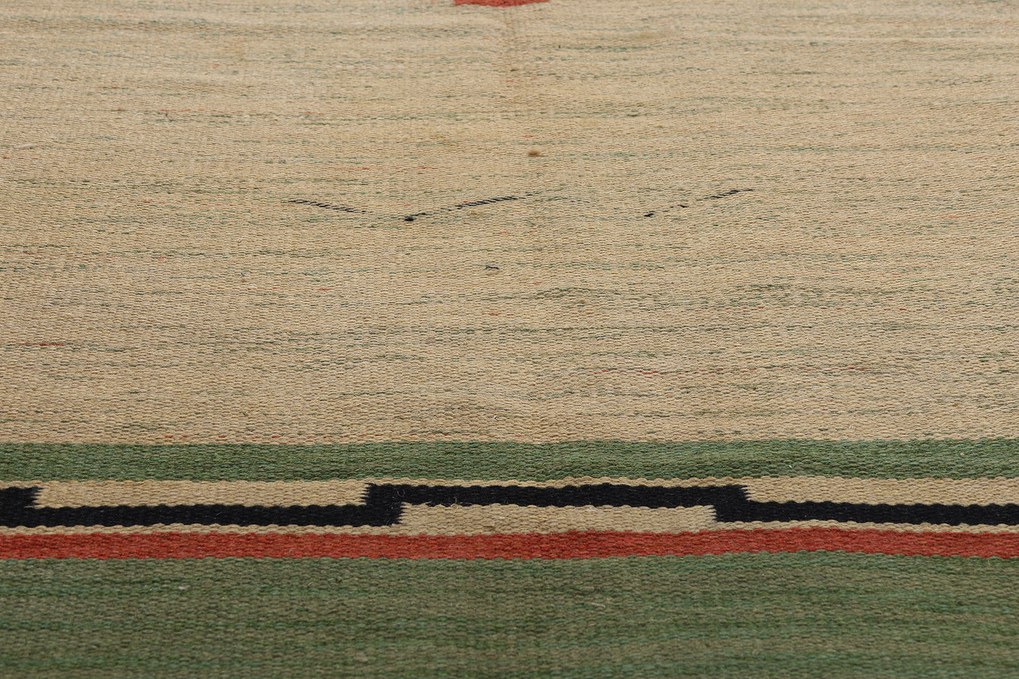 8 x 11 - Beige Vintage Finnish Rollakan Rug - 79356