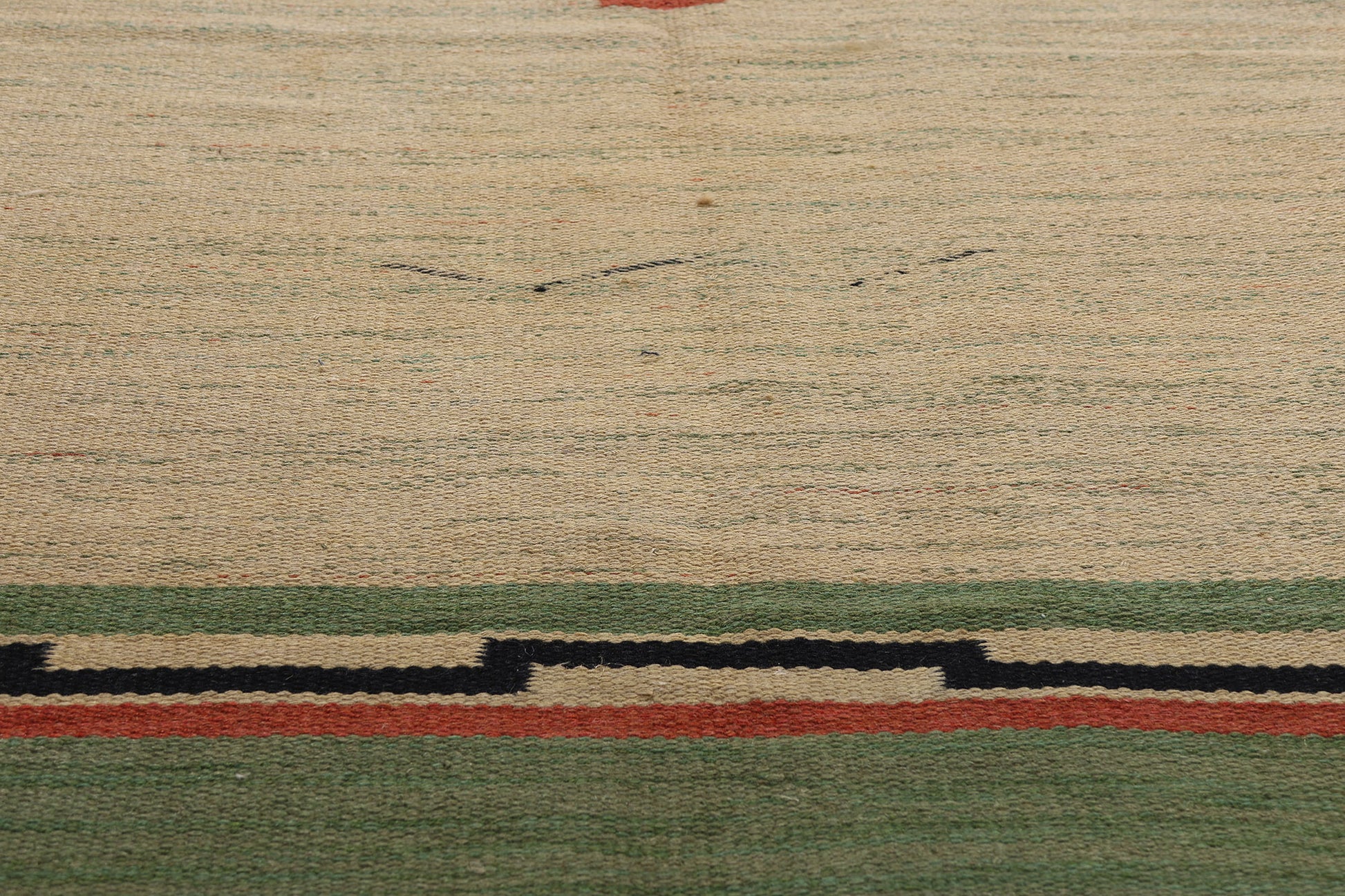 8 x 11 - Beige Vintage Finnish Rollakan Rug - 79356