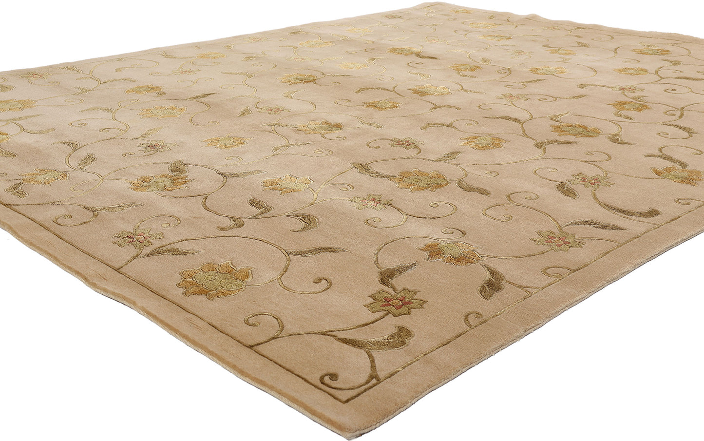 7 x 9 Vintage Floral Tibetan Rug 79275