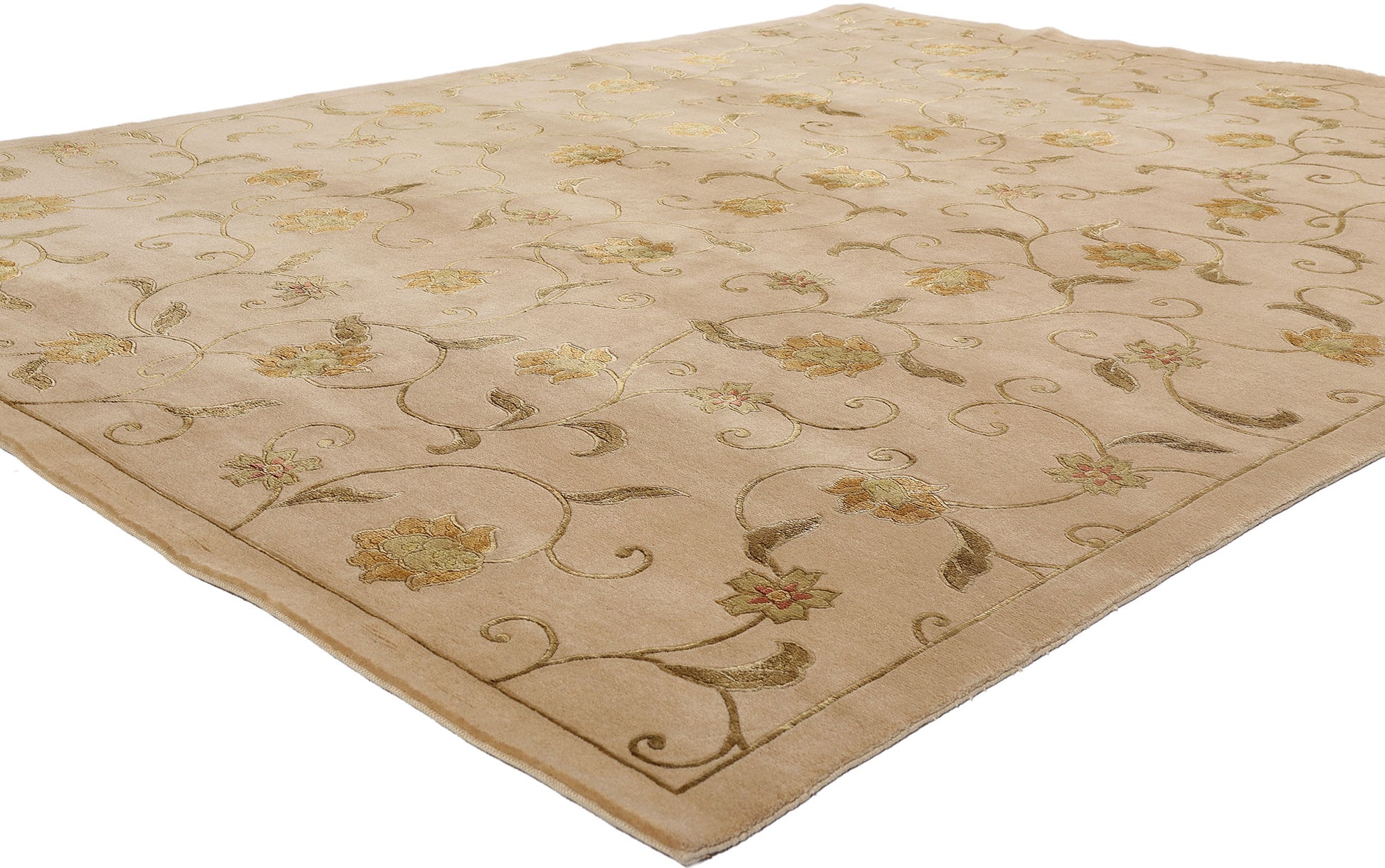 7 x 9 Vintage Floral Tibetan Rug 79275