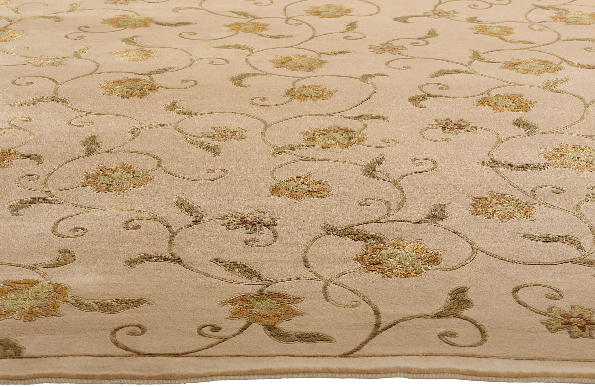 7 x 9 Vintage Floral Tibetan Rug 79275