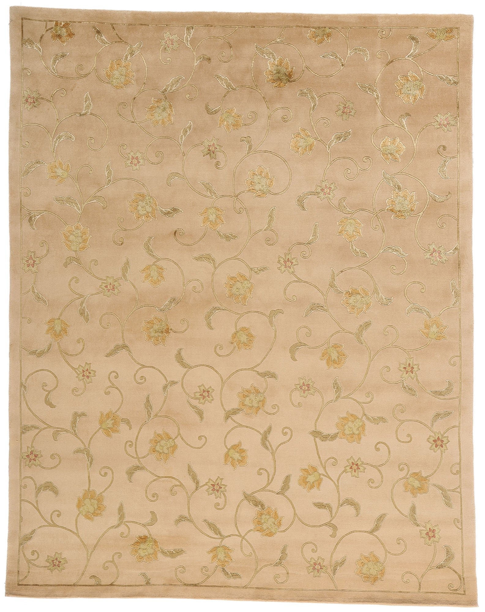 7 x 9 Vintage Floral Tibetan Rug 79275