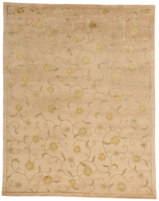 7 x 9 Vintage Floral Tibetan Rug 79275