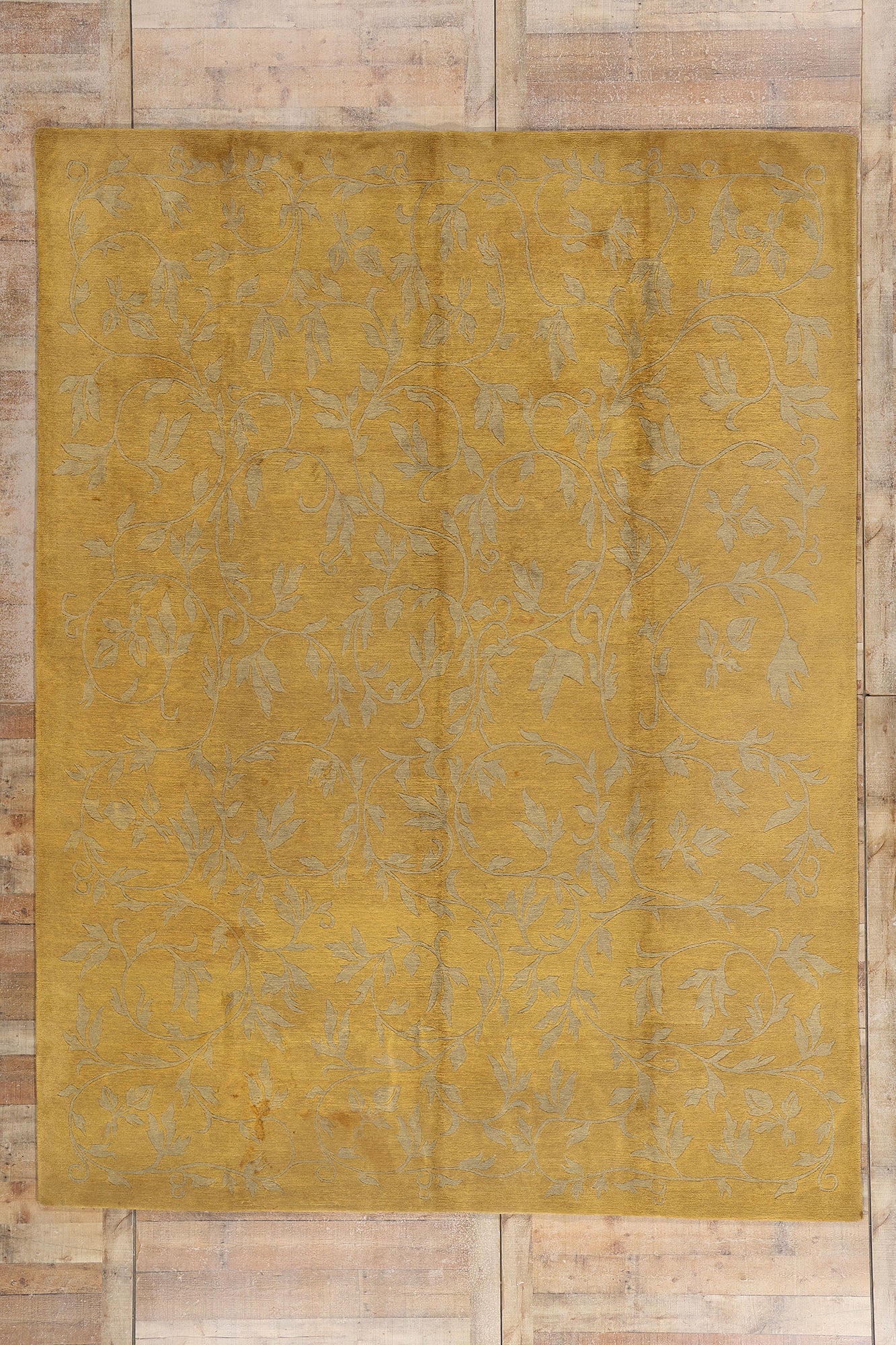9 x 12 - Gold Vintage Tibetan Rug - 76872
