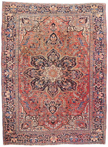 10 x 13 Vintage Persian Heriz Rug 78969