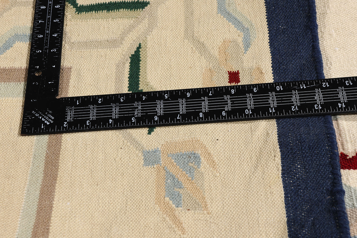 6 x 9 Ivory Vintage Indian Floral Dhurrie Rug 79301