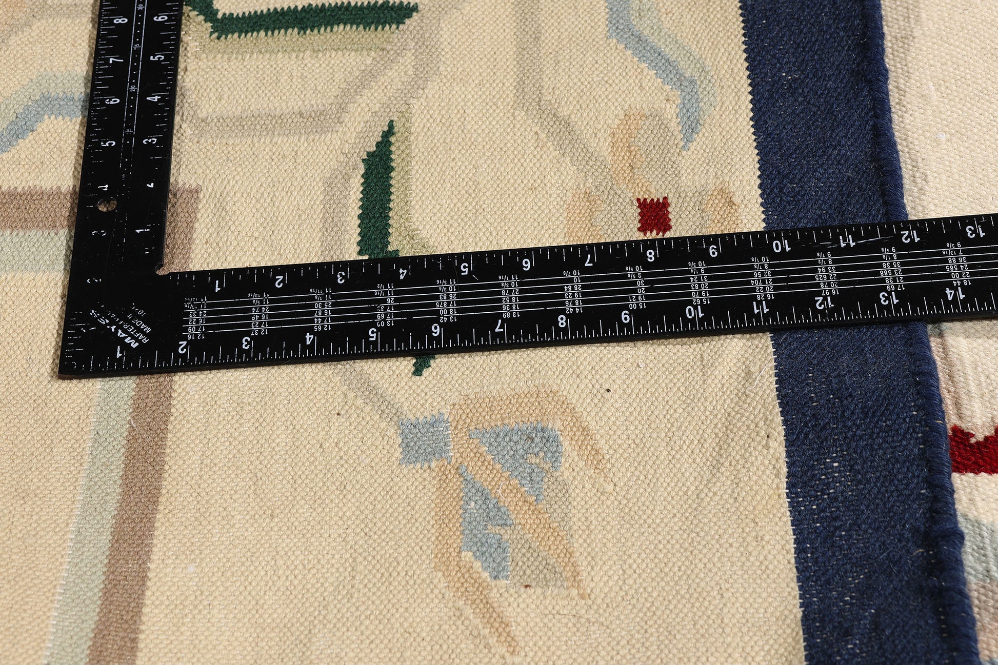 6 x 9 Ivory Vintage Indian Floral Dhurrie Rug 79301