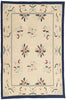 6 x 9 Ivory Vintage Indian Floral Dhurrie Rug 79301