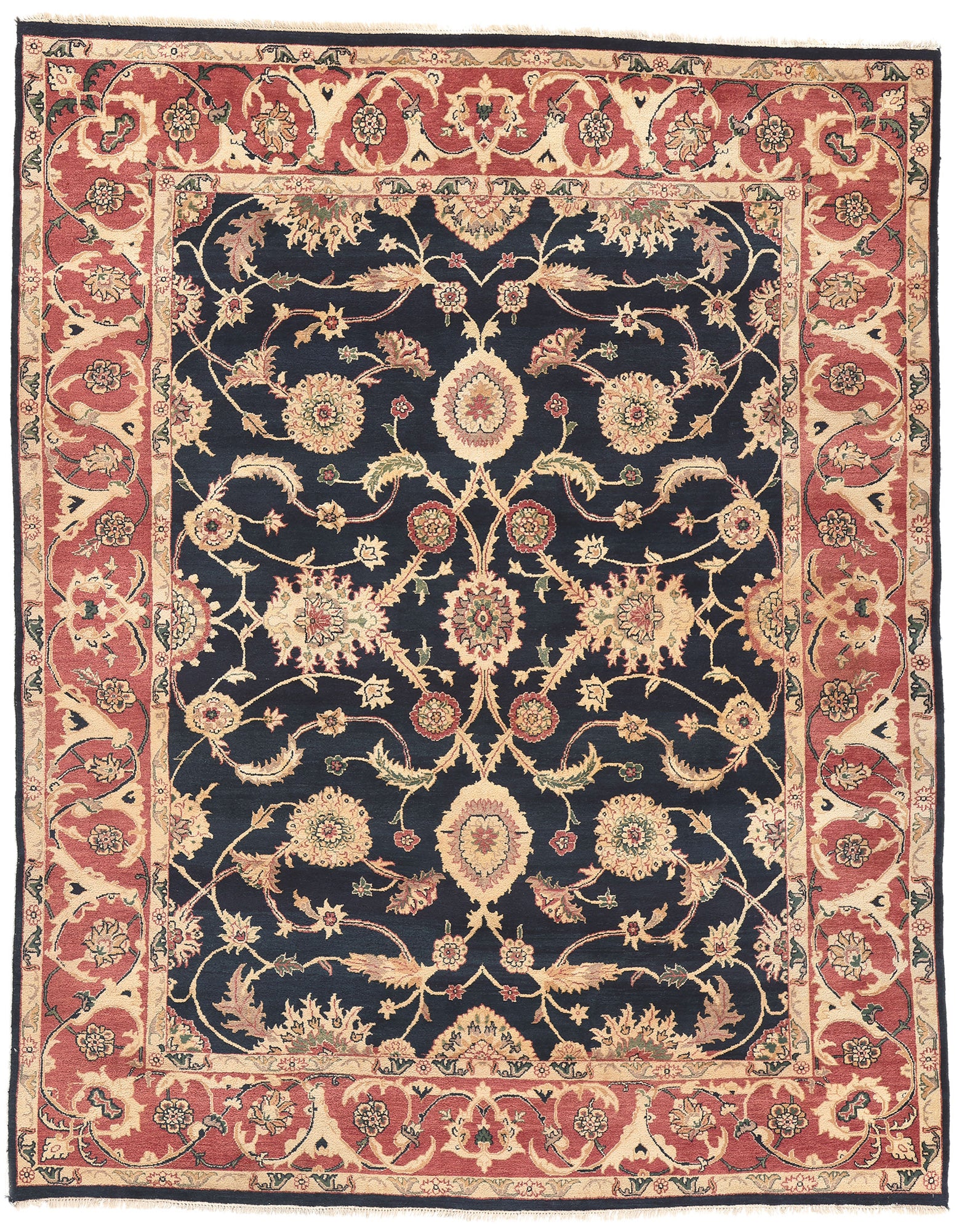 8 x 10 Vintage Indian Rug 78649