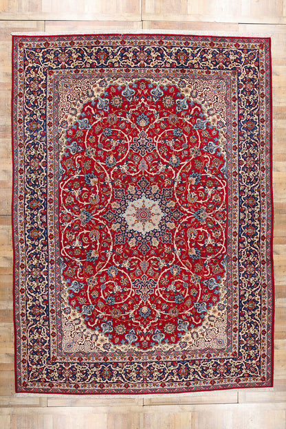 11 x 15 Vintage Persian Isfahan Rug 78981