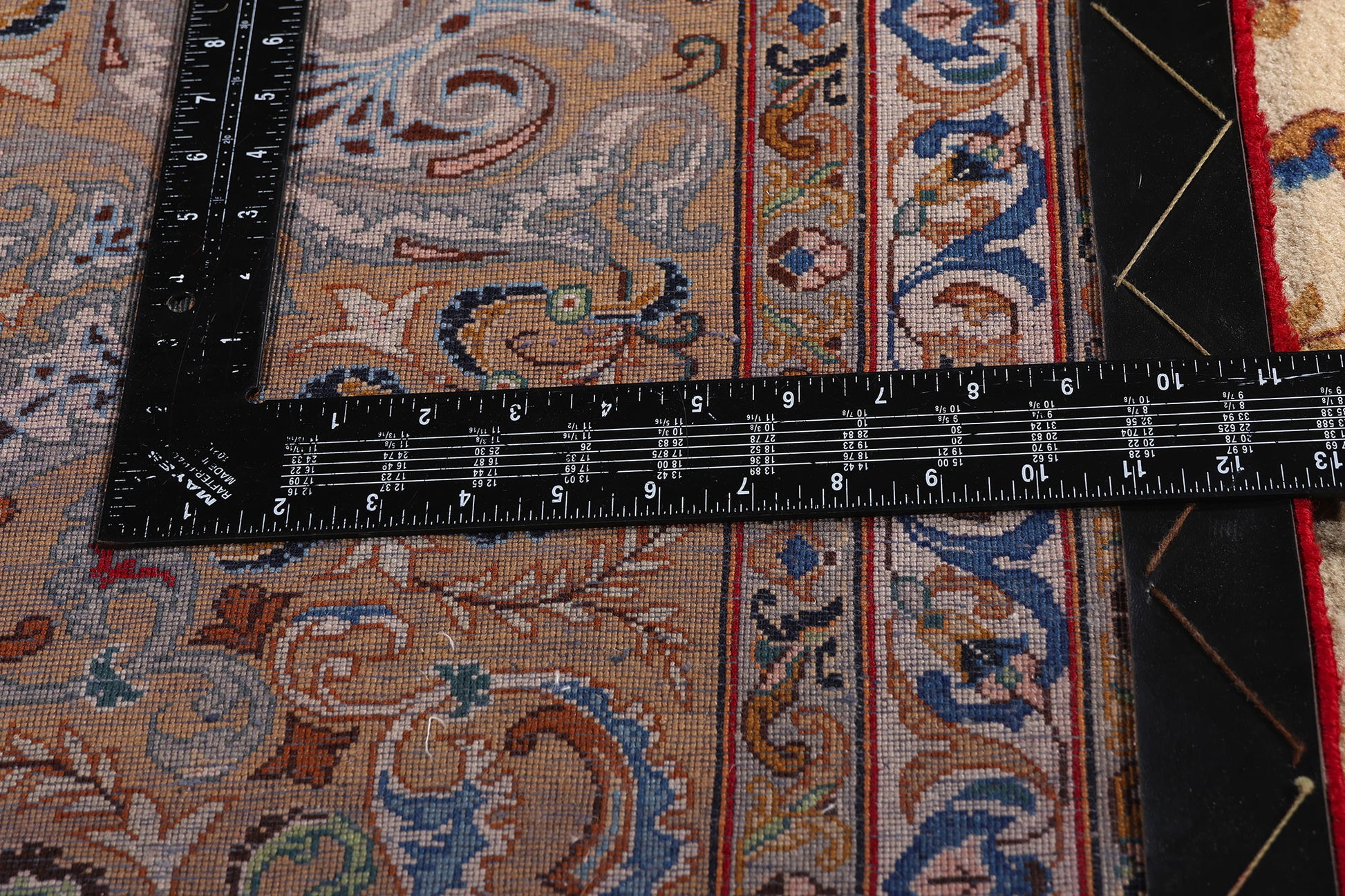 10 x 14 Ivory Vintage Persian Kashan Rug 79310
