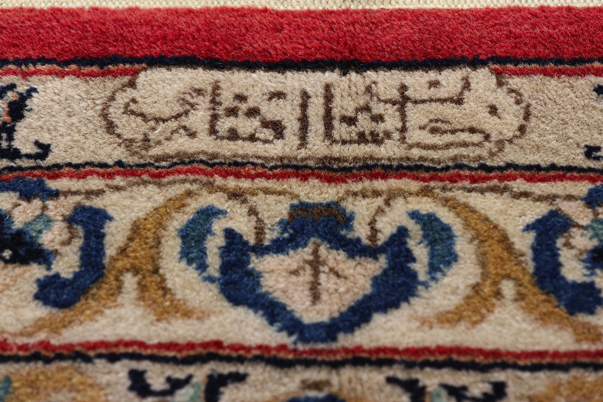 10 x 14 Ivory Vintage Persian Kashan Rug 79310