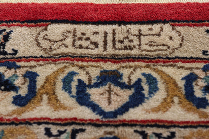 10 x 14 Ivory Vintage Persian Kashan Rug 79310