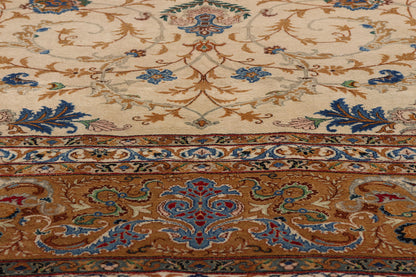 10 x 14 Ivory Vintage Persian Kashan Rug 79310