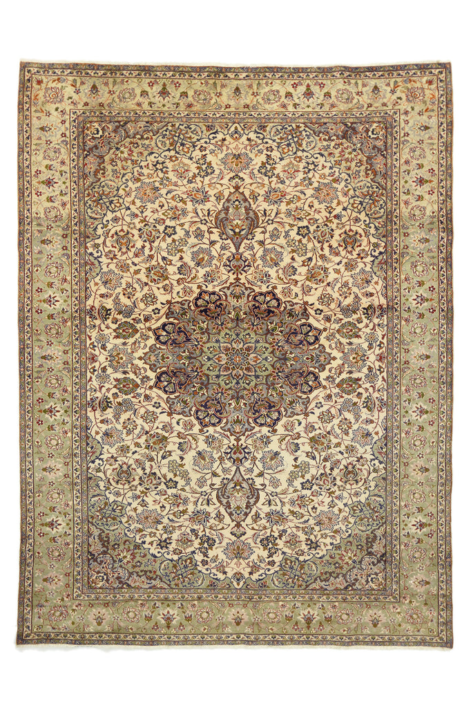 9 x 13 Vintage Persian Kashan Rug 76858