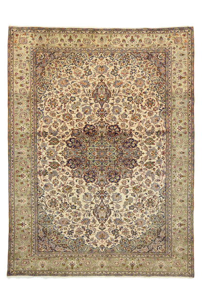 9 x 13 Vintage Persian Kashan Rug 76858