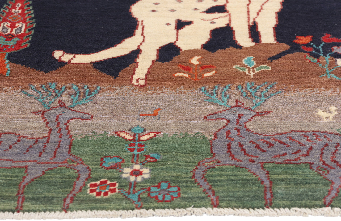 2 x 3 Vintage Pakistani Kazak Pictorial Rug 79176