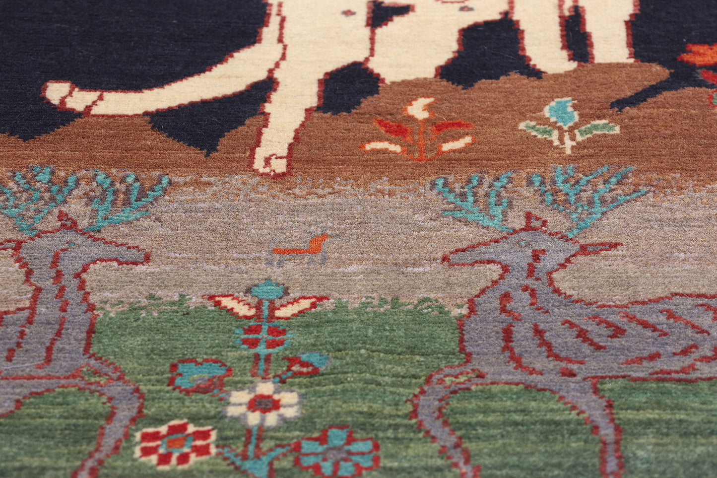 2 x 3 Vintage Pakistani Kazak Pictorial Rug 79176