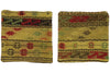1 x 1 - Yellow Vintage Turkish Pillow Rug - 53635