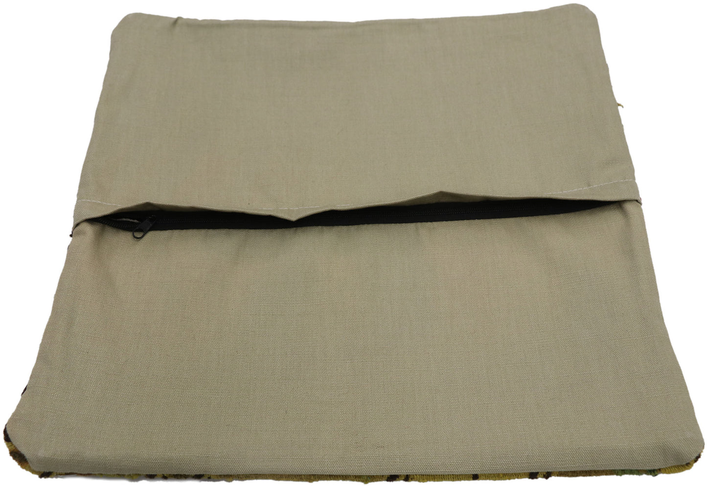 1 x 1 - Yellow Vintage Turkish Pillow Rug - 53638