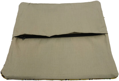 1 x 1 - Yellow Vintage Turkish Pillow Rug - 53638