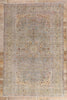 8 x 13 Light Blue Vintage Persian Kashan Rug 61391