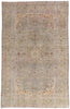 8 x 13 Light Blue Vintage Persian Kashan Rug 61391