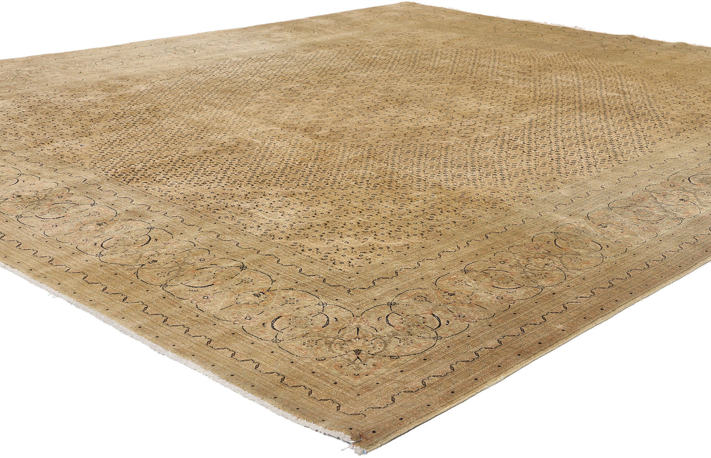 8 x 10 Vintage Persian Mahi Tabriz Rug 61379