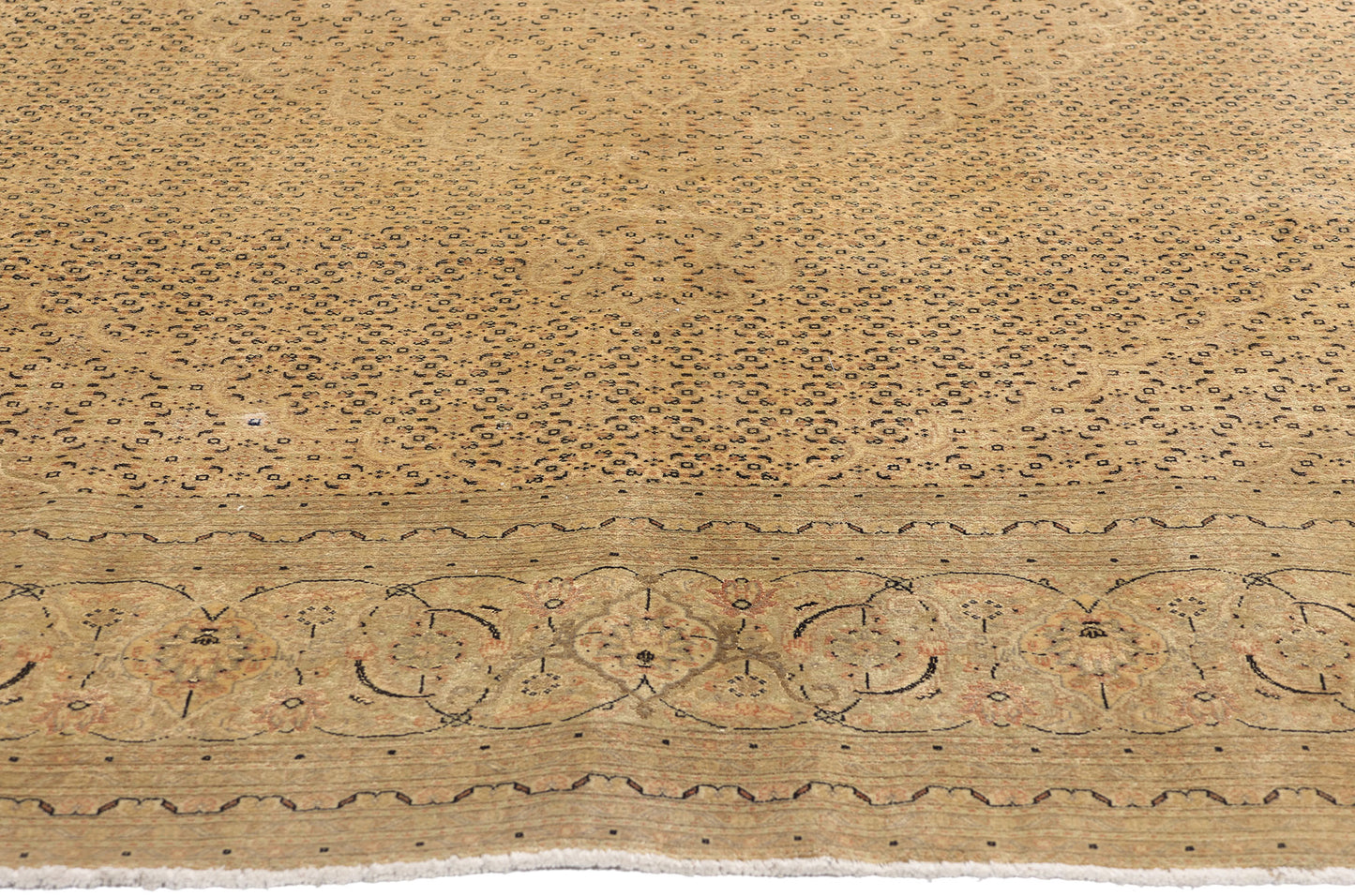 8 x 10 Vintage Persian Mahi Tabriz Rug 61379