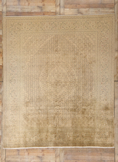 8 x 10 Vintage Persian Mahi Tabriz Rug 61379