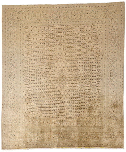 8 x 10 Vintage Persian Mahi Tabriz Rug 61379