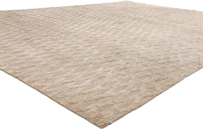 10 x 14 Neutral Vintage Modern Indian High-Low Rug 79320