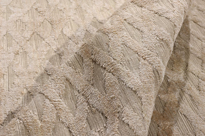 10 x 14 Neutral Vintage Modern Indian High-Low Rug 79320
