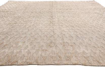10 x 14 Neutral Vintage Modern Indian High-Low Rug 79320