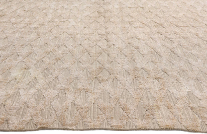 10 x 14 Neutral Vintage Modern Indian High-Low Rug 79320