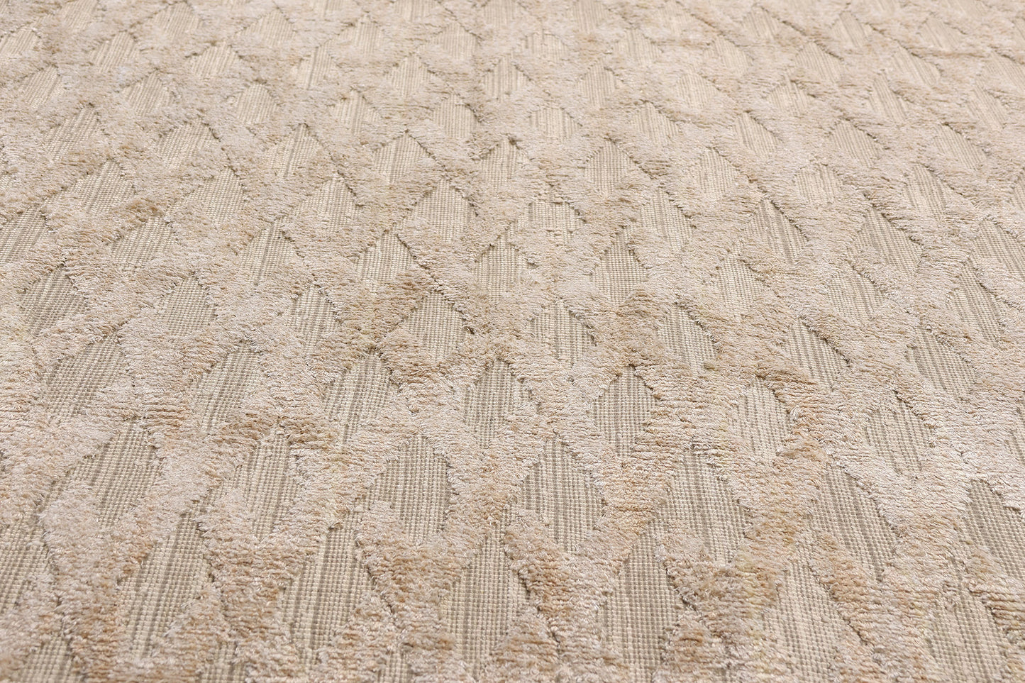 10 x 14 Neutral Vintage Modern Indian High-Low Rug 79320