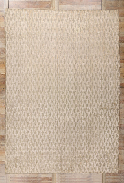 10 x 14 Neutral Vintage Modern Indian High-Low Rug 79320