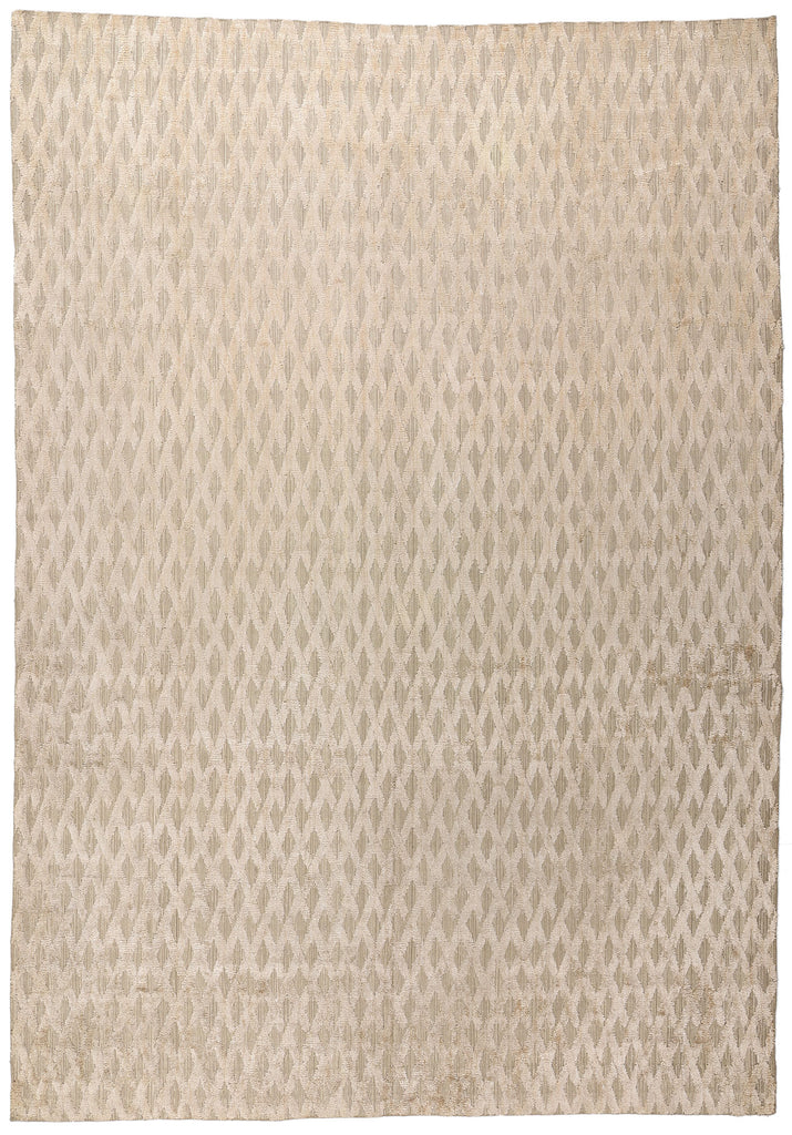10 x 14 Neutral Vintage Modern Indian High-Low Rug 79320
