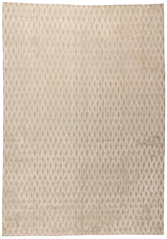 10 x 14 Neutral Vintage Modern Indian High-Low Rug 79320
