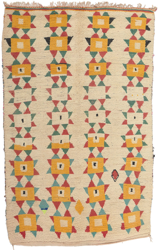 5 x 7 - Beige Vintage Moroccan Rug - 20009